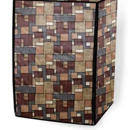 The Furnishing Tree Brown Printed Washing Machine Cover image 4
