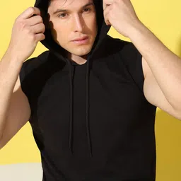 WOOSTRO Pack Of 2 Hooded Gym Vest - RS28 COMBO (BLACK) (OLIVE) image 3