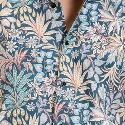 MARK & ALBERT Men Slim Fit Floral Printed Casual Shirt image 3