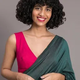 Saree star Colourblocked Taant Sarees image 5