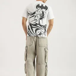 WRIGHTRACK Men Batman Graphic Printed Round Neck Cotton Oversized T-shirt image 4