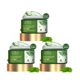 Lotus Botanicals Set Of 3 Anti-Acne Gel With Neem Tulsi & Salicylic Acid - 50 g Each image 1