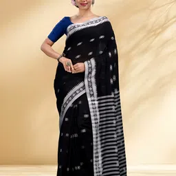 Arhi Geometric Woven Design Pure Cotton Saree With Blouse-image-21