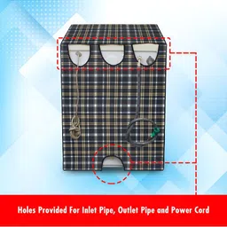 DREAM CARE Grey & White Printed Front Loading Washing Machine Cover image 2