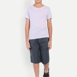 PUPPET-NX Boys Solid Mid Rise Running Cargo Shorts-picture-43