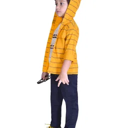 DOTSON Boys Printed T-Shirt With Shirt & Trouser image 4