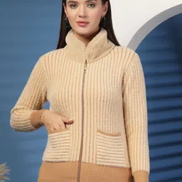 Juelle Women Self Design High Neck Woollen Sweaters-picture-18