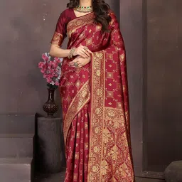 Moda Rapido Ethnic Motifs Zari Art Silk Heavy Work Banarasi Saree-picture-6