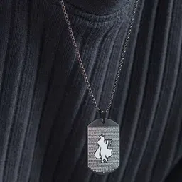 Mesmerize Stainless Steel Hare Krishna Pendant With Chain image 1