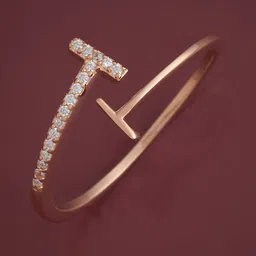 Kushal's Fashion Jewellery 92.5 Sterling Silver Rose Gold-Plated CZ Studded Finger Ring-picture-29