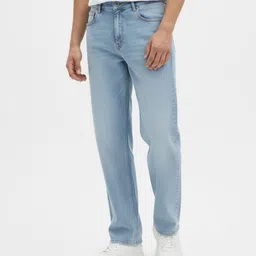 glitchez Men Straight Fit Heavy Fade Stretchable Jeans image 1