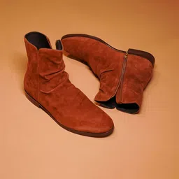 dmodot Men Leather High-Top Regular Boots-picture-30