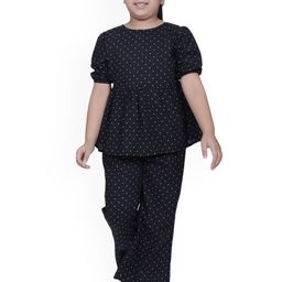 Megha Overseas Polka Dot Printed Top With Palazzos-image-1