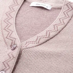 Cayman Self Design Ribbed V-Neck Woollen Sweaters image 3