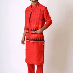 UDD Men Embroidered Thread Work Pathani Kurta-picture-17