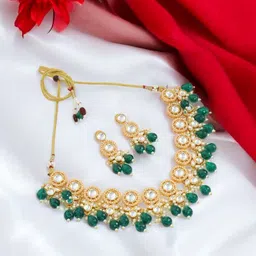 Joy of Jewels Silver-Plated Alloy American Diamond Necklace & Earrings image 1