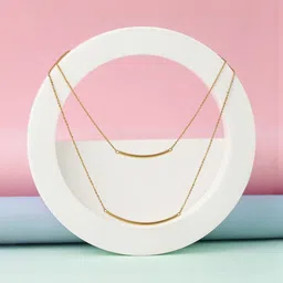 CANDERE A KALYAN JEWELLERS COMPANY 18Kt Minimally Mine Gold 2 Layered Necklace - 4.08 g image 2