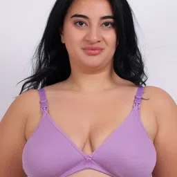 Fabme Women Pack of 4 Half Coverage Non Padded Seamless Cotton Bra image 2