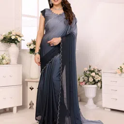 Ambuja International Ombre Beads and Stones Pure Silk Saree-image-64