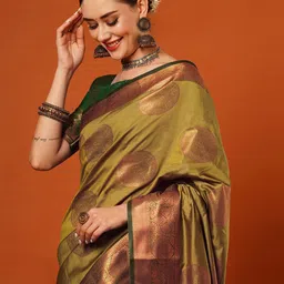 yourwish Ethnic Motifs Zari Silk Cotton Banarasi Saree-picture-14