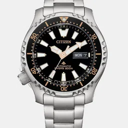 Citizen Men Embellished Dial & Stainless Steel Straps Analogue Watch NY0160-66E-image-33