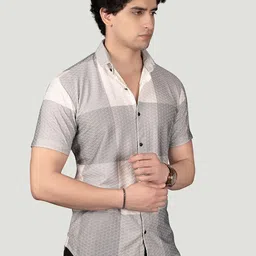 ALMATY Men Comfort Slim Fit Opaque Printed Casual Shirt-picture-35