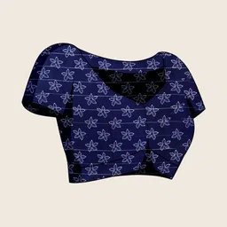 SHOPLANCE Floral Zari Poly Georgette Designer Saree image 3