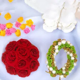 GADINFASHION Pack of 2 Women Flower BunJuda Gajra-image-51