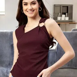 ZEUGEN Women Solid Top-image-70