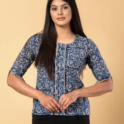 CORSICA Women Floral Printed Cotton Top-picture-17