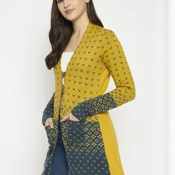 VIAZAA Women Longline Button Shrug image 4