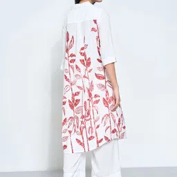 RANGMANCH BY PANTALOONS Women Floral Printed Regular Kurta with Trousers image 5