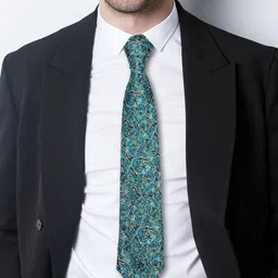 AXLON Men Paisley Tie Pocket Square Cufflink & Flower Pin Accessory Gift Set image 2