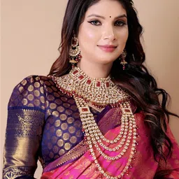 jayant creation Woven Design Zari Silk Blend Banarasi Saree image 3