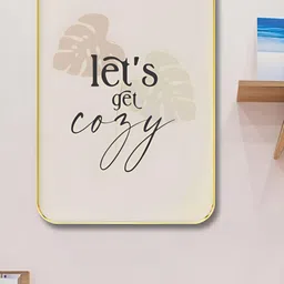 SAF Beige & Brown Abstract Printed Wood Wall Art image 3