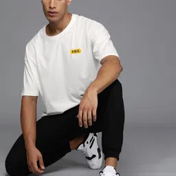 HRX by Hrithik Roshan Men Printed Pure Cotton Applique T-shirt image 5