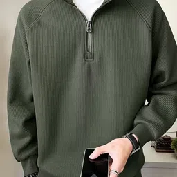 StyleCast Men Solid Long Sleeves High Neck Pullover-image-1