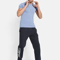 Octave Men Printed Fleece Track Pants image 2