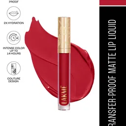 Lakme Rouge Bloom Waterproof Matte Liquid Lipstick 3.5ml - Carnation Craze 101 image 1