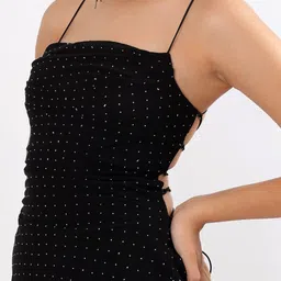 Malta Embellished Georgette A-Line Mini Dress image 4