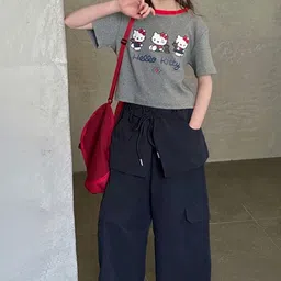 LULU & SKY Girls Printed T-shirt with Trousers-picture-34