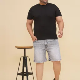 John Pride Plus Size Men Mid-Rise Stretchable Denim Shorts image 2