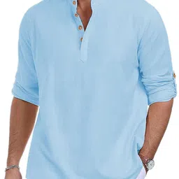 EdinWolf Men cRoll-Up Sleeves Kurta-picture-41