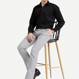 ISUEL FAB Men Black Cotton Blend Casual Wear Slim Fit Shirt-picture-34