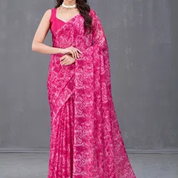 Garden Vareli Abstract Printed Pure Chiffon Saree-picture-37