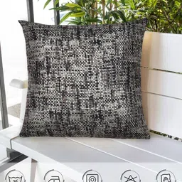 Tesmare Brown Set of 2 Geometric Velvet Square Cushion Covers image 3