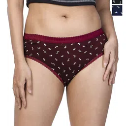 CHIC Pack Of 3 Floral Printed Pure Cotton Basic Briefs-image-24
