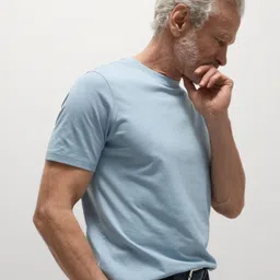 Marks & Spencer Men Solid Round Neck Cotton T-shirt-picture-19