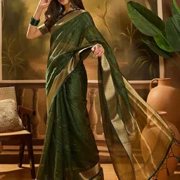 KALINI Woven Design Zari Organza Saree-picture-38