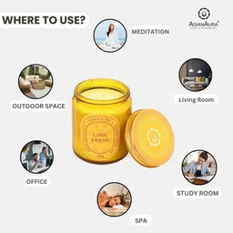 Asian Aura Lime Fresh Scented Jar Candle image 2